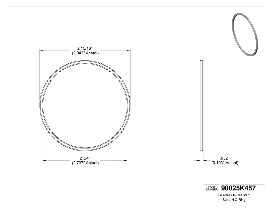 Technical drawing - 90025K457